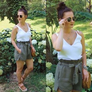 Express olive shorts